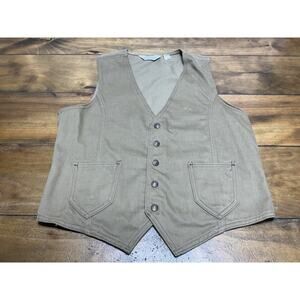 Vintage Mr Leggs Men's Size Medium Khaki Western Vest